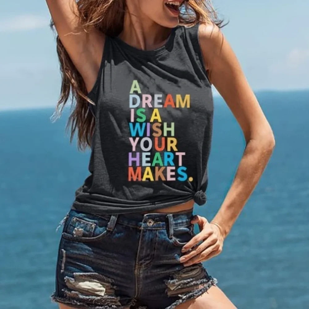 A Dream Is A Wish Your Heart Makes Disney Tank Top - Picture 2 of 6